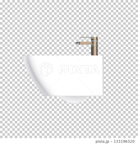 Lavatory pan isolated on a transparent background, bidet, 3D illustration, and CG render Lavatory pan isolated on a transparent background, bidet, 3D illustration, and CG render 133196320