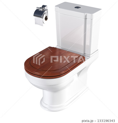 Lavatory pan isolated on a transparent background, bidet, 3D illustration, and CG render Lavatory pan isolated on a transparent background, bidet, 3D illustration, and CG render 133196343