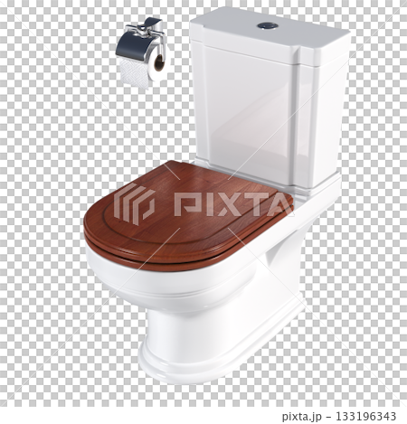 Lavatory pan isolated on a transparent background, bidet, 3D illustration, and CG render Lavatory pan isolated on a transparent background, bidet, 3D illustration, and CG render 133196343