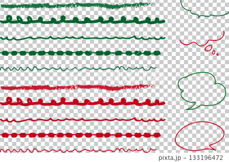 Christmas colored line vector set 133196472