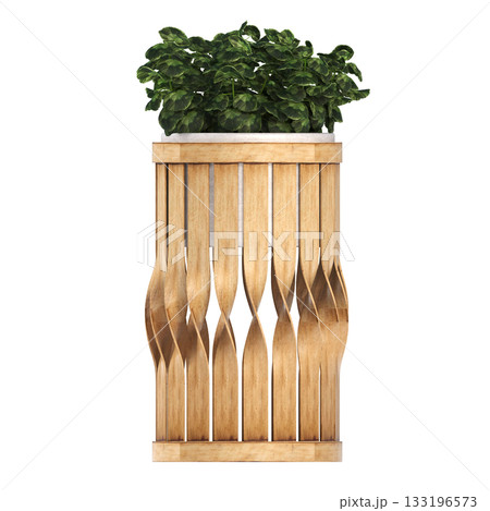 decorative flower in a pot isolate on a transparent background, 3D illustration, cg render decorative flower in a pot isolate on a transparent background, 3D illustration, cg render 133196573