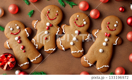 ジンジャーマンクッキークリスマス 133196972