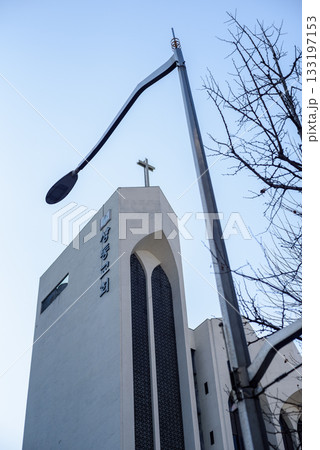 Modern church building in Seoul, South Korea Modern church building in Seoul, South Korea 133197153