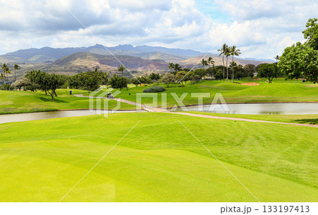 ハワイ（オアフ島）の休日（ゴルフライフ）カポレイNO16 133197413