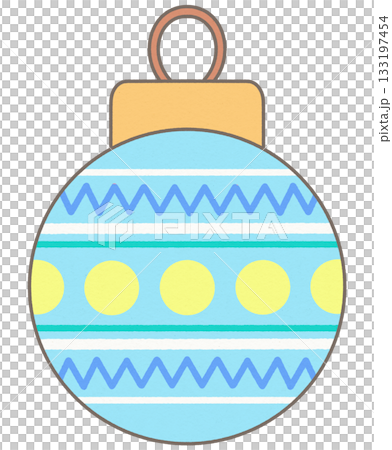Cute Blue Pastel Christmas Ball ornament 133197454