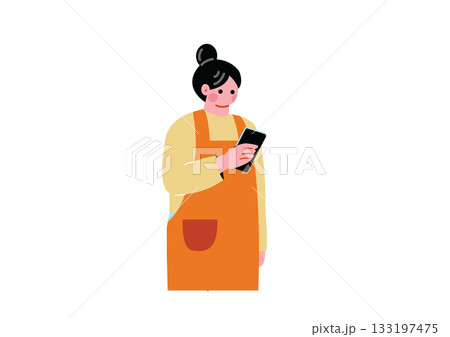 スマホを操作する女性 スマホを操作する女性 133197475