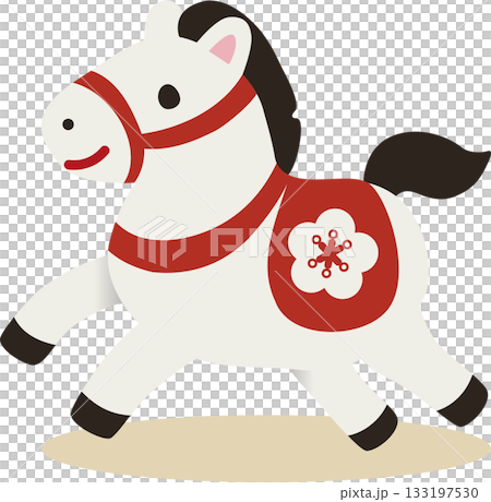 年賀状 年賀2026 干支 馬 午年 走る馬のイラスト シンプルでモダンな和風イラスト素材 年賀状 年賀2026 干支 馬 午年 走る馬のイラスト シンプルでモダンな和風イラスト素材 133197530