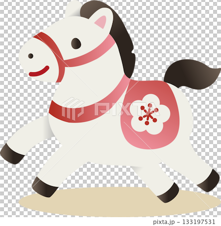 年賀状 年賀2026 干支 馬 午年 走る馬のイラスト シンプルでモダンな和風イラスト素材 年賀状 年賀2026 干支 馬 午年 走る馬のイラスト シンプルでモダンな和風イラスト素材 133197531