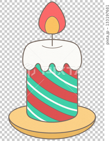 Sweet Cozy Christmas Candle Element 133197681