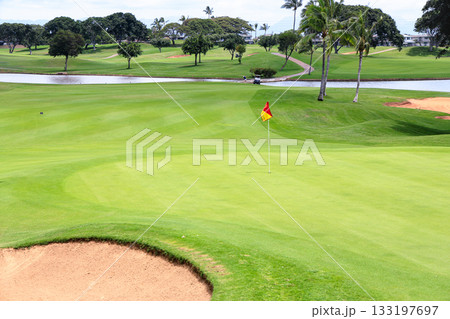ハワイ（オアフ島）の休日（ゴルフライフ）カポレイNO14 133197697