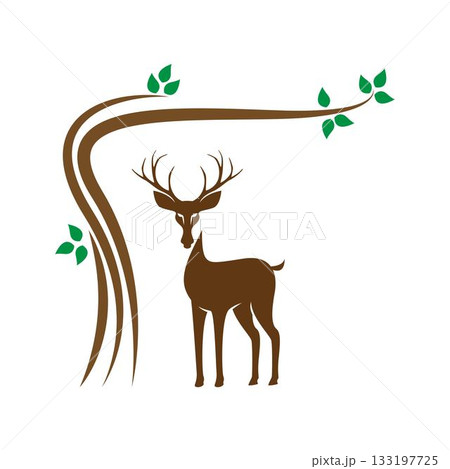 Deer logo icon design 133197725