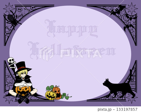 ハロウィンテンプレートイラスト 133197857