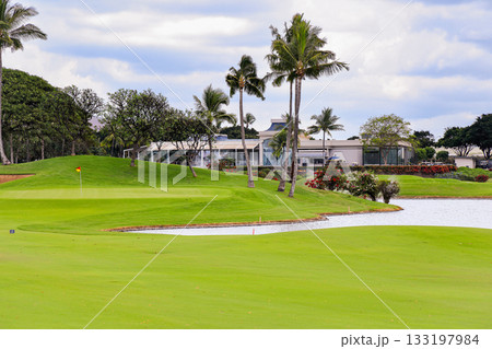 ハワイ（オアフ島）の休日（ゴルフライフ）カポレイno11 133197984