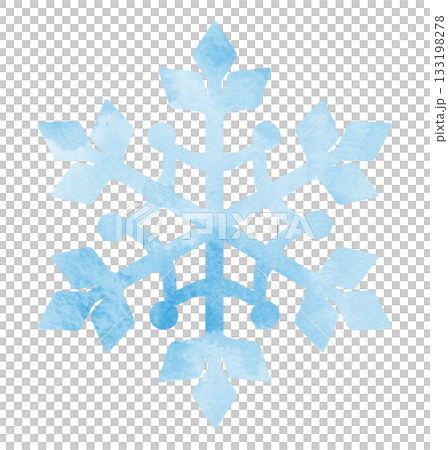 Snowflake hand-drawn icon illustration watercolor light blue Snowflake hand-drawn icon illustration watercolor light blue 133198278