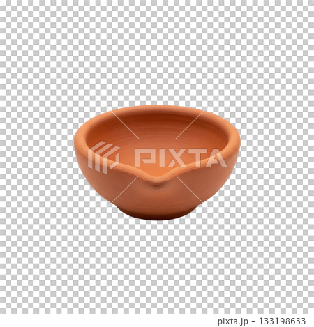 Traditional indian clay diya oil lamp for diwali festival celebration and spiritual worship 133198633