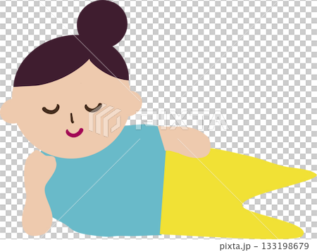 Illustration of a woman lying down 133198679