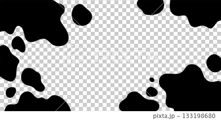 シンプルな黒い牛柄のフレーム 133198680