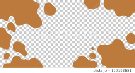 Simple brown cow pattern frame Simple brown cow pattern frame 133198681