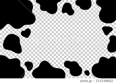 シンプルな黒い牛柄の葉書テンプレート シンプルな黒い牛柄の葉書テンプレート 133198682