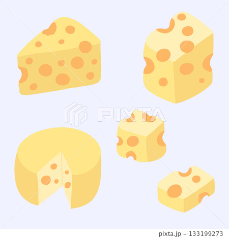 Cheese Lover dairy product cute flat illustration Cheese Lover dairy product cute flat illustration 133199273