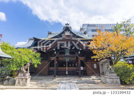 京都 菅大臣神社 拝殿 紅葉の季節 京都 菅大臣神社 拝殿 紅葉の季節 133199432