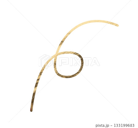 Golden ribbon swirl. Shiny metallic curved element with elegant loops and glossy texture, abstract Golden ribbon swirl. Shiny metallic curved element with elegant loops and glossy texture, abstract 133199683