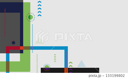 Modern Geometric Abstract Background with Colorful Shapes Modern Geometric Abstract Background with Colorful Shapes 133199802