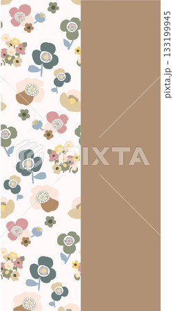 Soft Pastel Patterns with Florals Fruits and Cute Motifs for Notebook Designs 133199945