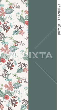 Soft Pastel Patterns with Florals Fruits and Cute Motifs for Notebook Designs 133200174