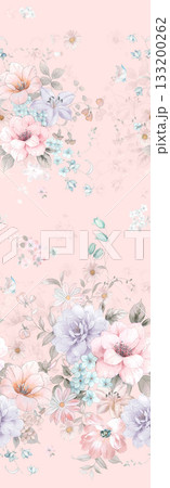 Soft Pastel Patterns with Florals Fruits and Cute Motifs for Notebook Designs 133200262