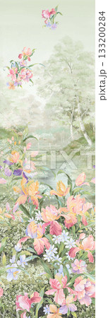Soft Pastel Patterns with Florals Fruits and Cute Motifs for Notebook Designs 133200284