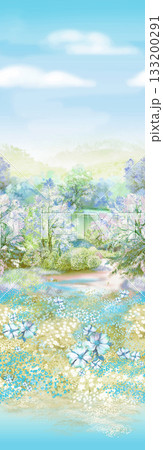 Soft Pastel Patterns with Florals Fruits and Cute Motifs for Notebook Designs 133200291