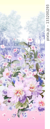 Soft Pastel Patterns with Florals Fruits and Cute Motifs for Notebook Designs 133200293
