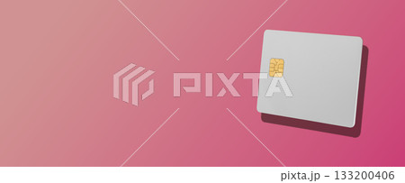 A blank bank card on background, symbolizing modern finance, electronic transactions, and the 133200406