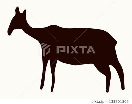 Primitive rock painting. Vector drawing Primitive rock painting. Vector drawing 133201303