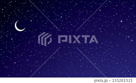 Stars in the night sky. Vector drawing 133201315