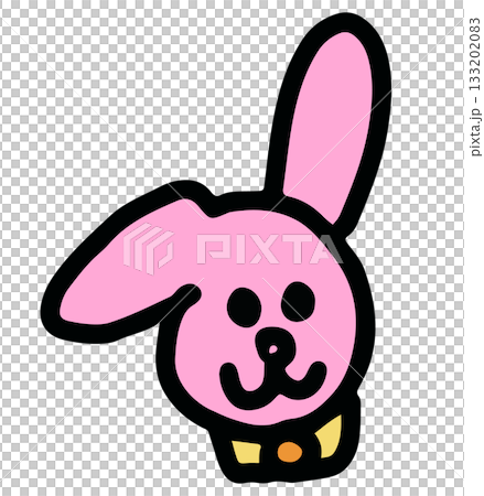 Illustration of pink puppy cute expression for cartoon characters, comic, pet shop, vet, emoji, mood, emotion, emotion, feelings, adopt and rescue animal, sticker, icon, dog face shape, foster home 133202083