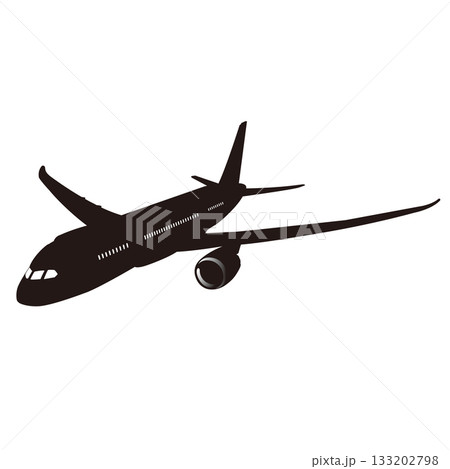 航空機シルエット・旅客機アイコン（ベクター素材） 133202798