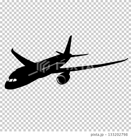 航空機シルエット・旅客機アイコン（ベクター素材） 133202798