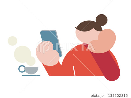 スマホを見る女性 スマホを見る女性 133202816