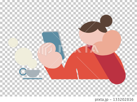 スマホを見る女性 スマホを見る女性 133202816