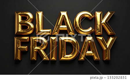 黒とゴールドの背景素材, ブラックフライデーのイメージの背景, AI生成画像 133202831