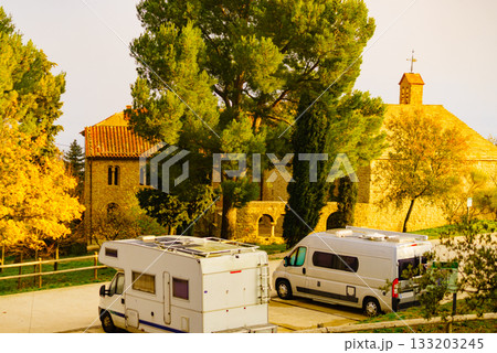 Caravan in Montserrat mountain range, Spain. Caravan in Montserrat mountain range, Spain. 133203245