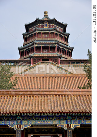 Tower of Buddhist Incense (Foxiangge) on the Longevity Hill of The Summer Palace in Beijing, China Tower of Buddhist Incense (Foxiangge) on the Longevity Hill of The Summer Palace in Beijing, China 133203309