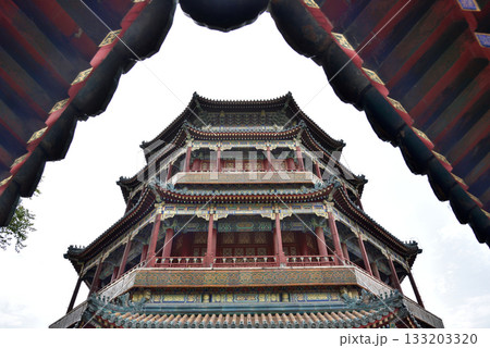 Tower of Buddhist Incense (Foxiangge) on the Longevity Hill of The Summer Palace in Beijing, China Tower of Buddhist Incense (Foxiangge) on the Longevity Hill of The Summer Palace in Beijing, China 133203320
