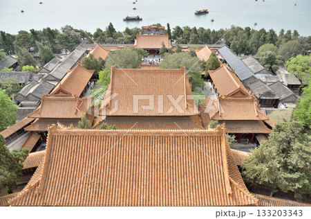 The Summer Palace and Kunming lake, complex of imperial Chinese gardens and palaces in Beijing, China The Summer Palace and Kunming lake, complex of imperial Chinese gardens and palaces in Beijing, China 133203343