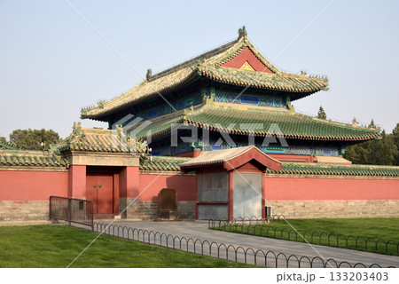 Historic landmark of Temple of Heaven, complex of imperial religious Confucian buildings in Beijing, China Historic landmark of Temple of Heaven, complex of imperial religious Confucian buildings in Beijing, China 133203403