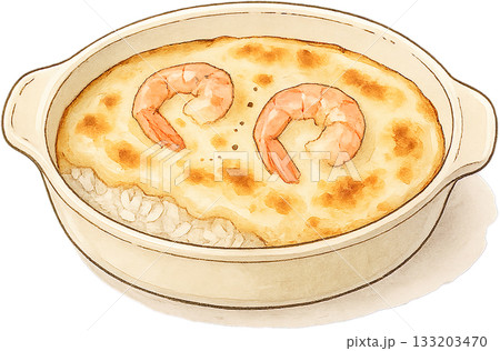 ほのかな感じの薄いラインドローイングイラスト 133203470