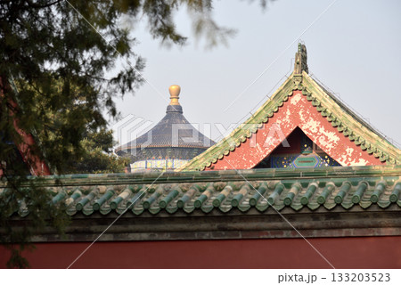 Historic landmark of Temple of Heaven, complex of imperial religious Confucian buildings in Beijing, China Historic landmark of Temple of Heaven, complex of imperial religious Confucian buildings in Beijing, China 133203523