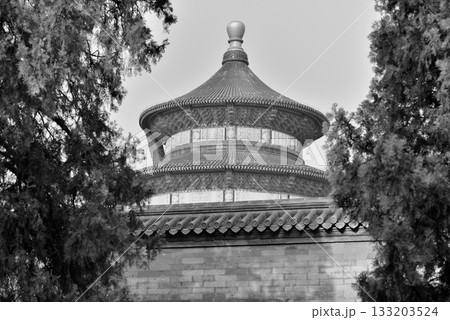 Historic landmark of Temple of Heaven, complex of imperial religious Confucian buildings in Beijing, China 133203524